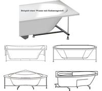Bañera independiente Polysan OXFORD, 161x65x65 cm, color blanco