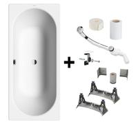 Bañera Kaldewei CLASSIC DUO, modelo 110, de 180 x 80 cm, con kit de instalación BIS 5041