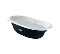 Roca Bañera Newcast 170cm hierro fundido Azul Marino – 4 pies cromado Eagle, sin válvula/mezclador