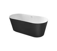 Bañera Ovalada Exenta de Stonex con Desagüe Click-clack y Sifón 137x54cm Roca
