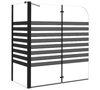 Bañera plegable de 120 x 68 x 130 cm, divisor de pared transparente para ducha, diseño que ahorra espacio, fácil instalación, accesorio de baño moderno para mampara de ducha elegante