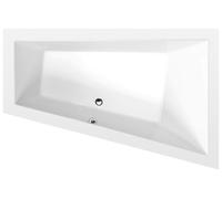 Bañera Polysan TRIANGL R asimétrica, 180x120x50 cm, lado derecho, color blanco