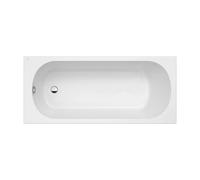 Bañera rectangular de 170 cm de largo fabricado en acrílico de color blanco Genova Roca - Con válvula automática con sifón