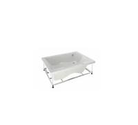 Bañera Rectangular TwoSpace Unisan 180 cm Acrílica Blanca - Sin válvula / Ninguno / Con faldón frontal y lateral