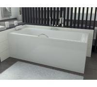 Bañera TALIA de 100x70 cm con patas, sifón y panel frontal (1 panel corto, 1 panel largo - para ambos lados)