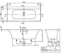 Bañera Villeroy & Boch Subway 3.0 Duo, de 170 x 75 cm, con sistema SilentFlow