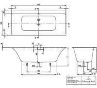 Bañera Villeroy & Boch Subway 3.0 Duo, de 180 x 80 cm, con sistema SilentFlow