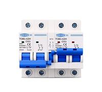 BANGHA Disyuntor 2P + 2P MTS AC Interruptor de Transferencia de Transferencia Manual de Doble Potencia MCB 50HZ / 60HZ Interruptor AutomáTico MagnetotéRmico (Rated Current : 63A)