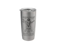 Banjista Hombre de Vitruvio Leonardo Da Vinci Música country Vaso térmico de acero inoxidable de doble pared