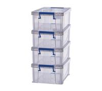 Bankers - 4 cajas de almacenamiento de plástico ProStore de 10 litros (14 x 34 x 21,5 cm)