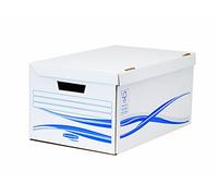 Bankers Box 4460503 Basic Flip Top Box Maxi caja de almacenamiento, paquete de 5