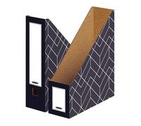 Bankers Box Dècor 4483501 - Revistero de cartón ondulado, color gris urbano, 5 unidades