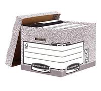 Bankers Box Fellowes 00810-FFEU - Contenedor archivo definitivo, paredes y asas reforzadas, 333 x 285 x 290 mm