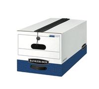 Bankers Box LIBERTY PLUS Cajas de almacenamiento resistentes, FastFold, cuerda y botón, carta, caja de 12 (11111)