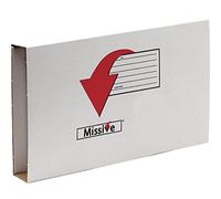 Bankers Box Missive - Caja para envíos postales ajustables en altura, 10 unidades, pequeña, color blanco