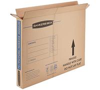 Bankers Box Paquete de 4 cajas de mudanza medianas para TV/imagen/espejo, 37 x 4 x 27 pulgadas
