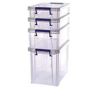 BANKERS BOX ProStore - Caja de almacenamiento de plástico (2 x 5,5 litros, 1 x 18,5 litros, 1 x 10 litros)