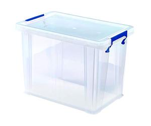 Bankers Box ProStore - Caja de almacenamiento de plástico con tapas, 18,5 L, superfuertes, apilables, (28 x 32 x 20 cm), transparente