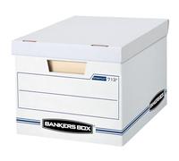 BANKERS BOX STOR/FILE - Cajas de almacenamiento, configuración estándar, tapa levantable, carta/legal, caja de 12 (0071301)