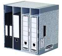 Bankers Box System - Clasificador de archivadores automático, 4 compartimentos, gris