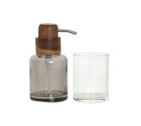 Baño set 2 cristal acacia 10x7x16 gris El mejor complemento para tu hogar.
