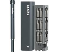 Banshu Juego de destornilladores pequeños, juego de mini destornilladores 46 en 1 con funda, kit de herramientas de reparación de precisión magnética para gafas, reloj, iPhone, cámara, portátil,