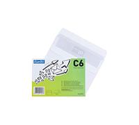 BANTEX 400089387 - Sobres autoadhesivos, C6, 20 paquetes, 50 unidades, color blanco