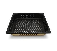 Baoblaze Bandeja Antiadherente para Horno Lámina de Horno Bandeja de Cocción de Asado Construcción Metálica con Borde y Opción, 354 325 65mm, Bandeja Para Hornear Perforada Antiadherente
