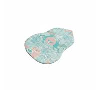 Baoblaze Bandeja Decorativa Bandeja Té Bandeja Servir Posavasos Tablero Té de Madera de con Estera Jacquard Que Protege Muebles Resistente al Adecuada para, Brocade Wave Mat L