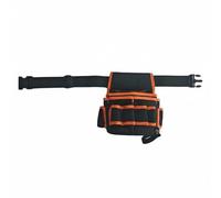 Baoblaze Bolsa de Herramientas Industrial Cinturón de Electricista Funda de Cintura Organizador de Equipo Tejido Oxford Impermeable con Correa Ajustable y, Negro+Naranja