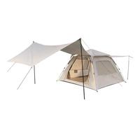 Baoblaze Carpa Canopy Automática con Toldo Integrado Tienda Refugio Pabellón Impermeabilidad para Lluvia Moderada y Flujo de Aire, Gris, Gris Niebla, 240 240 155CM 6-8 Personas