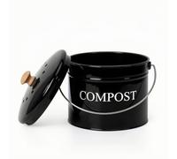 Baoblaze Compostera de Cocina Cubo de Compost Cubo Contenedor Papelera para Cocina con Filtro de Carbón Tapa Vented Asa Firme Acabado Suave Adecuado para, Array, Negro