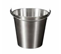 Baoblaze Cubo de Acero Inoxidable Cubo Recipiente Vaso Taza con Asa Reforzada para y Servir Diseño Apilable Apto para Alimentos Adecuado para Cocina, Plateado, 1000ml
