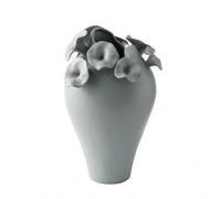 Baoblaze Jarrón de Cerámica Florero Decorativo Centro de Mesa Recipiente Ornamental Hecho a Mano con Detalles Tipo Hoja y Diseño Moderno Adecuado para Sala de, G款棕高, 34 33 H40cm