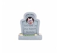 Baoblaze Plaque Conmemorativa de Resina Placa, Lápida Conmemorativa Rectangular Con Gato, Mensaje You Are In My Heart Forever