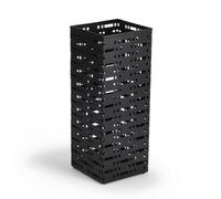 Baoblaze Storage Container Soporte para Organizador Contenedor Perchero Estructura de Metal Duradera Formato Esbelto para Rincones Adecuado para Recibidor, Negro, Geométrico Cuadrado