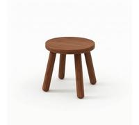 Baoblaze Taburete de Madera Maciza Taburete Infantil Banco Bajo Silla Baja Reposapiés con Diseño Redondo O Cuadrado Superficie Estable Apilable Adecuado para, Nogal