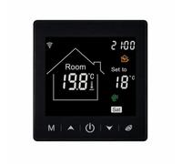 Baoblaze Termostato con Pantalla Táctil | Carcasa Ignífuga, Termostato para Calefacción Eléctrica, Programable, Dispositivo, Negro