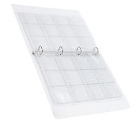 BAOFUYA Funda Transparente de 6 Páginas para Álbum de Colección de | Carpeta de Álbum de PVC con Bolsillos de Solapa con Envelope, Páginas a Prueba de Humedad para Monedas, Medallas, Fichas,