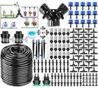BARAKYEG 189 Pcs Goteros para Equipos de Riego Automático,Sistema Kit de Goteo para Riego de Tubos para Plantas de Invernadero,Riego DIY para,Cama de Flores,Patio,Césped - 40 M