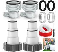 BARAKYEG 4PCS Adaptador de Manguera de Bomba para Piscina Intex,Adaptador A y Tipo B para Piscina Intex,Bomba Rosca Adaptador de Manguera,Juego Adaptadores Manguera Piscina,Ø 32 y 38 mm
