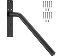 Barandilla de acero aleado para montaje en pared, marca Unyqoos®, ideal para exteriores y proporciona un soporte seguro en escaleras de 1 a 3 escalones. Incluye placas de montaje y tornillos