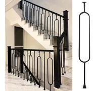barandilla de cristal, Balaustradas metálicas for barandillas de interior 95 cm altura