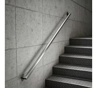 Barandilla de escalera de metal，barandilla de agarre para interiores y exteriores Barandilla de acero inoxidable cepillado plateado 1m 1.5m 1.8m 2m 2.5m 3m Barra de seguridad(90cm)