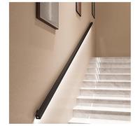 Barandilla de escalera interior LED con sensor corporal - Barandillas para montaje en pared, kit de barras de apoyo modernas con acabado negro, sin dirección