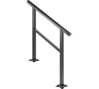 Barandilla exterior para escaleras, con capacidad de carga de 165 libras. Barandilla de aluminio para escaleras exteriores, de 36 x 35 pulgadas. Barandilla para escaleras exteriores, estilo transicion