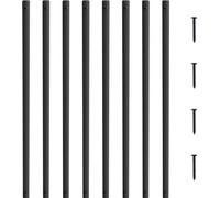 Barandillas de aluminio para escaleras, diseño "trap", 38 pulgadas de largo, 72 unidades, pilares decorativos con tornillos