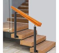 Barandillas Pasamanos for escaleras interiores y exteriores, pasamanos de transición de hierro forjado, barandilla de escalera for porche, barandilla exterior de madera for terraza ( Color : 100cm , S