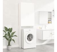 BaraSh Armario de Lavadora Blanco 64x25,5x190 cm Mueble para Lavadora Mueble Lavadora Secadora armarios para Lavadora