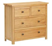 BaraSh Cajonera de Madera de Roble Macizo 80x35x75 cm CóModas Y Cajoneras